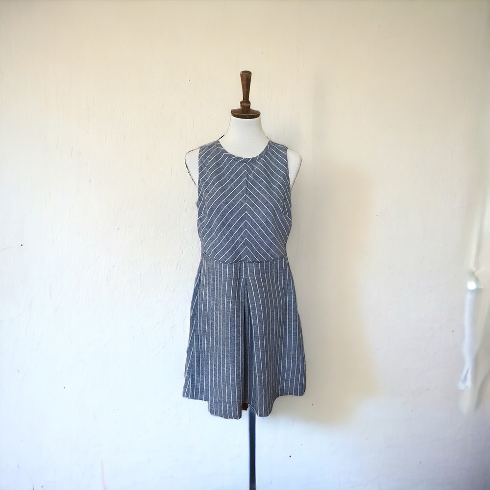 Loft Outlet Striped Chambray Dress